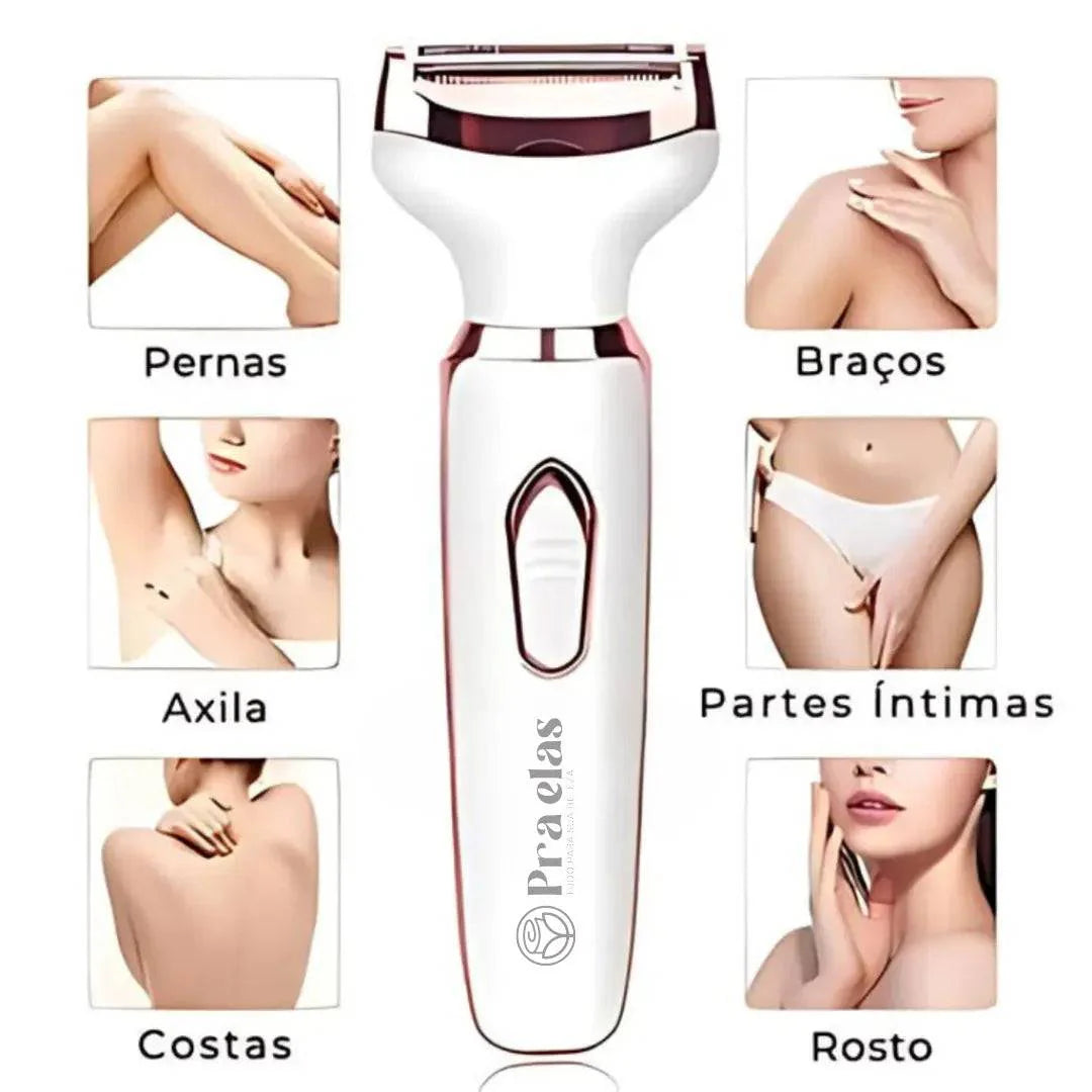 Depilador Elétrico Feminino 4 em 1 (facial e corporal)