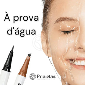 Lápis de Sobrancelha 2 em 1  À prova d'água