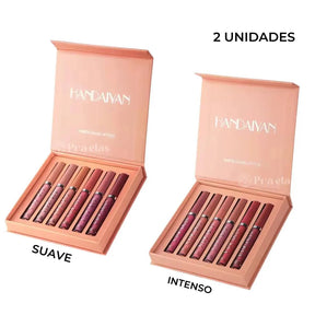 Kit de Batons Líquidos Matte - À Prova D'Água