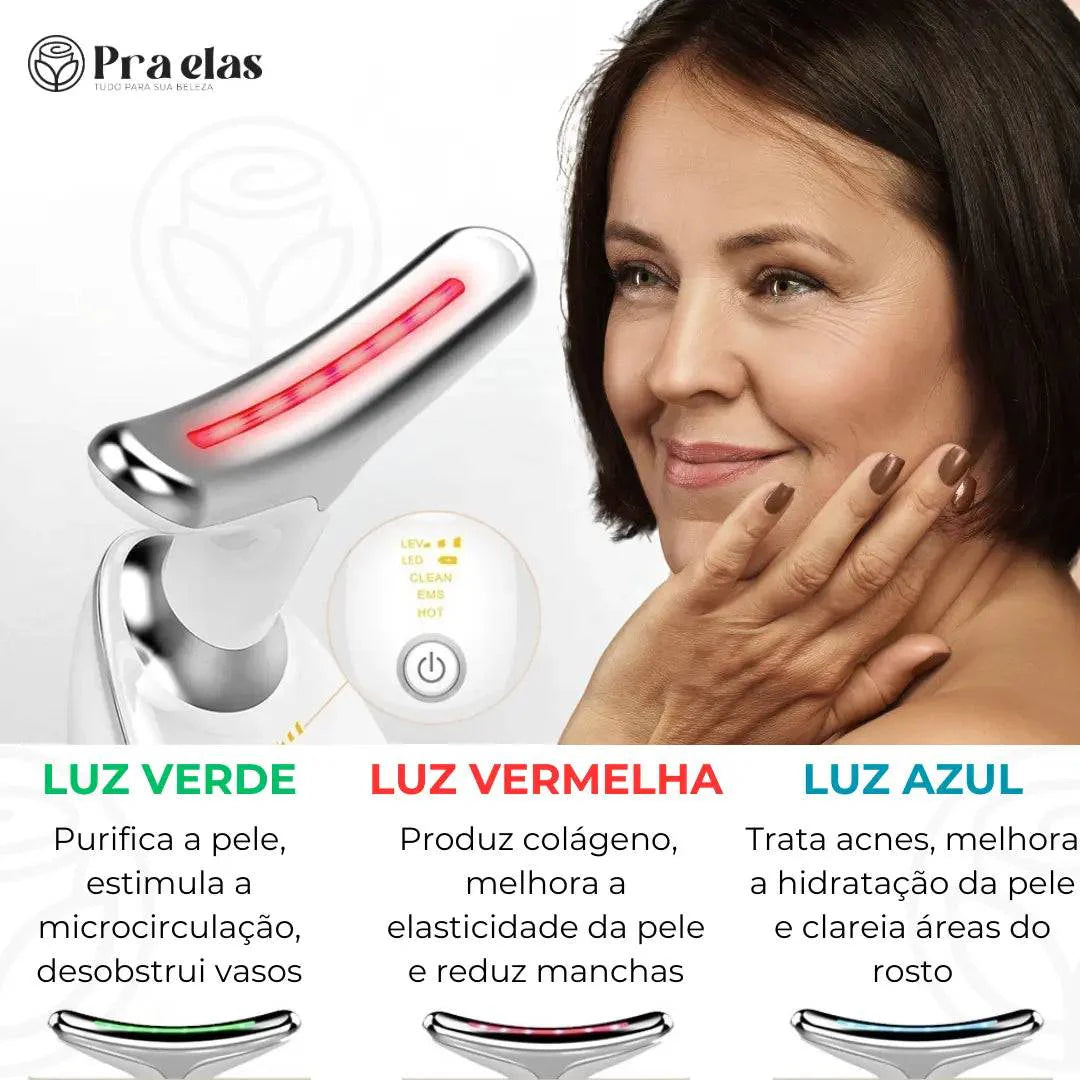 Massageador Rejuvenescedor Facial com LED ®